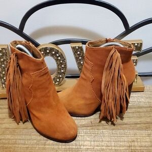 Jeffery Campbell Prance Fringe Boots Sz 6